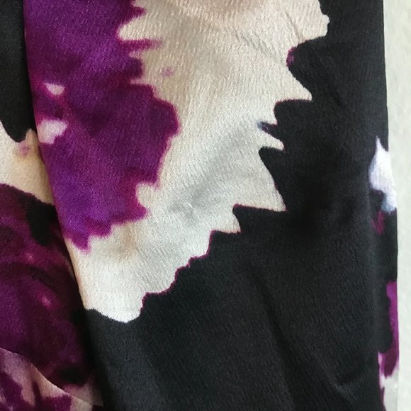 Anthropologie Leifsdottir Belvedere Silk Sheath Dress Purple Black Floral Sz 6 - Picture 6 of 10